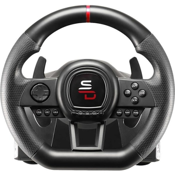 Racing ratt - SUPERDRIVE - GS650-X - Manuell växelspak - 3 pedaler - Paddle - PS4 / Xbox vit svart