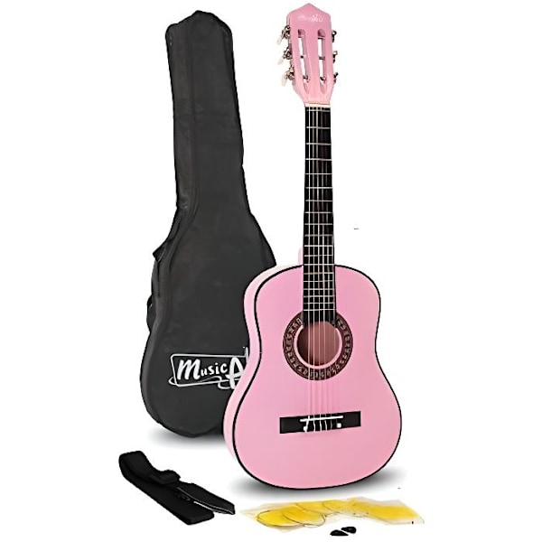 Klassisk gitarr - Musikgränd - MA-51 - Storlek 1/2 - Färg Rosa - Fodral inkluderat Rosa