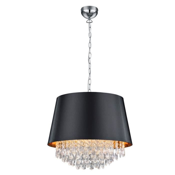 Hänglampa - Guld - LORELEY - Svart - Metall - Modern design
