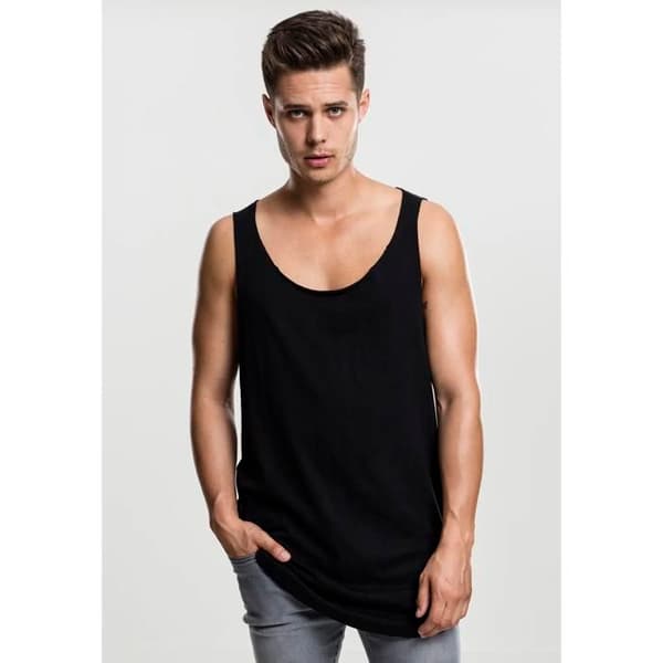 Urban Classic långformad lös linne Svart XL