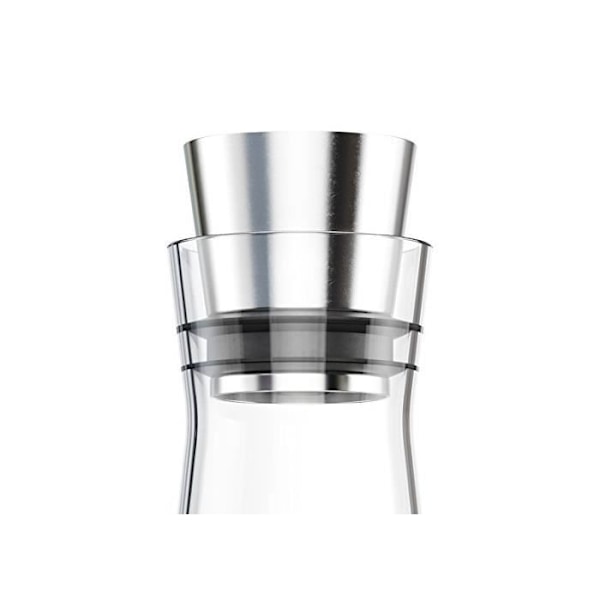 Karaff - EMSA - FLOW SLIM - 1,0 liter - Glas - Rostfritt stål - Transparent Transparent, Rostfritt stål