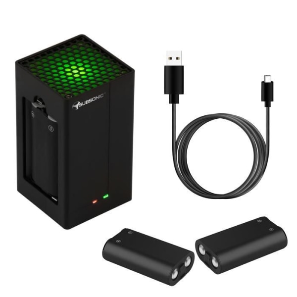 Subsonic - Dual Power Pack laddningskit - 2 batterier, laddare och kabel för Xbox serie X/S controller