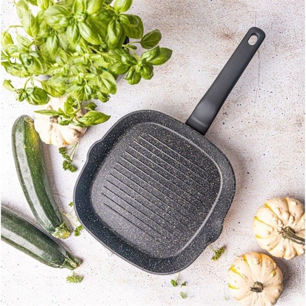 Klausberg grillpanna med marmorbeläggning 24 cm KB7661 Svart