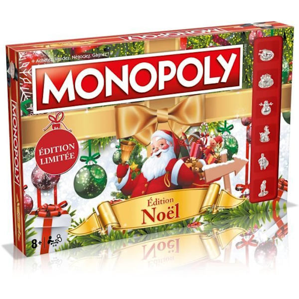 MONOPOLI JUL - Brädspel - VINNANDE RÖR Rött, gult och grönt