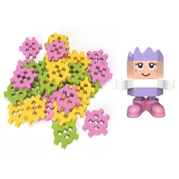 Byggklossar Set Connect färgfigurer Kim 35 delar Trefl