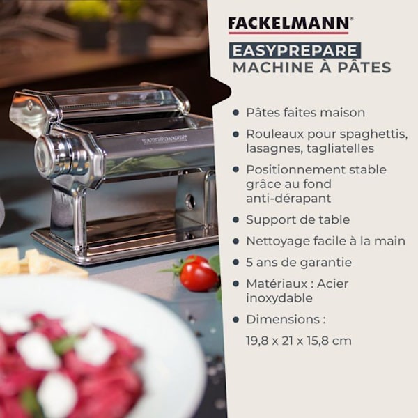 Manuell pastamaskin Fackelmann Easy Prepare Grå