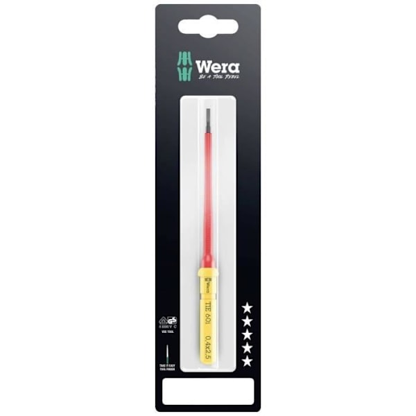 Manuellt verktyg - Wera - Kraftform Kompakt VDE - Utbytbar blad - 0,4x2,5x157 mm - Platt