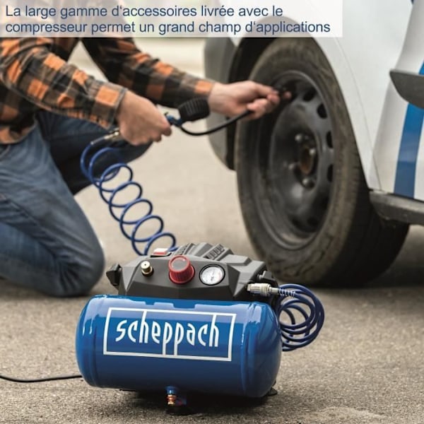 6L kompressor - HC06 - Scheppach Blå