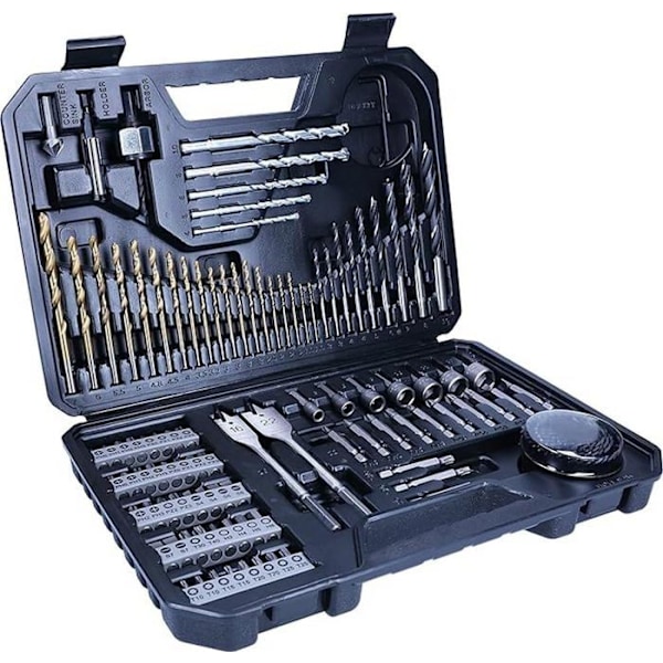 Sortiment av borrar och bitar - Bosch Accessories - 103 delar - HSS-TiN - Stål - Robust väska