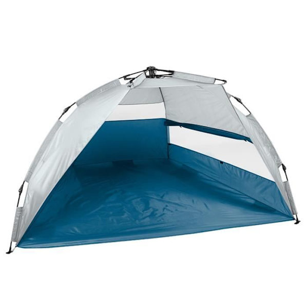 TRACER automatiskt strandtält 220 x 120 x 125cm - blått och vitt - snabb montering blå och vit