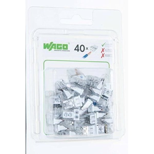 WAGO 2273-202-996-040 Anslutningsdosor Compact Clamp Transparent (Pack om 40)