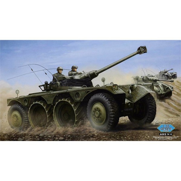 Modell av franskt spaningsfordon EBR-11