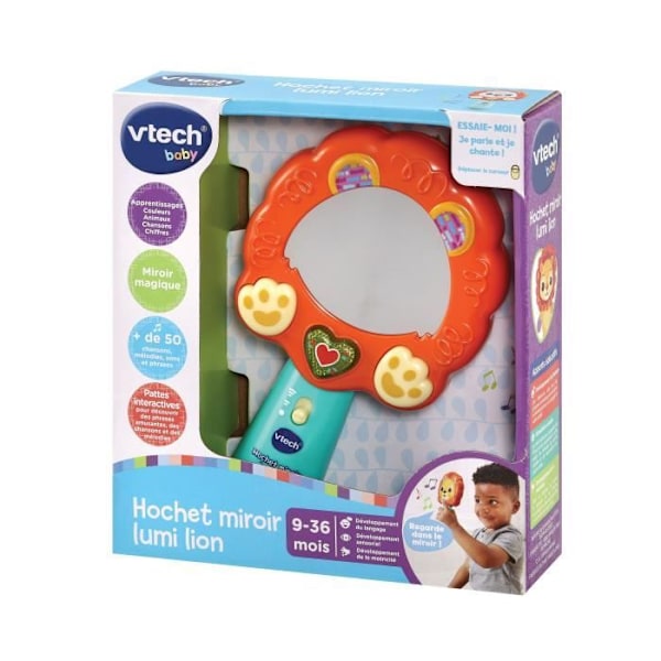 VTECH BABY - Lumi Lion Mirror Rattle Flerfärgad