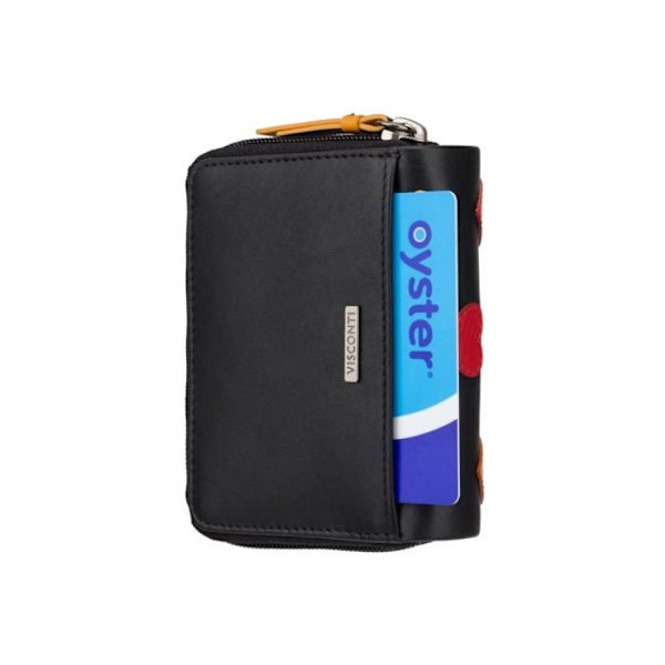Visconti 'Twofold Leather Damplånbok "Rainbow Multicolor/flerfärgad liten plånbok (RB53):