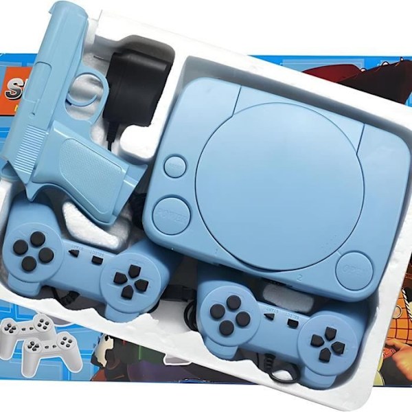Retro-konsol - Riff - RF-2GUN - 22 spel 8 bit - 2 joysticks - Spelgunna