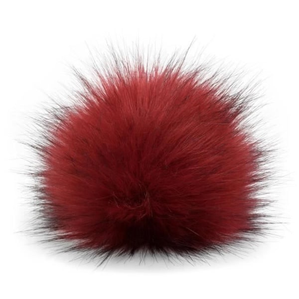 styleBREAKER Faux Fur Pom Pom för hattar, Faux Fur, Vinter Pom Pom 04024161 [Bordeaux]