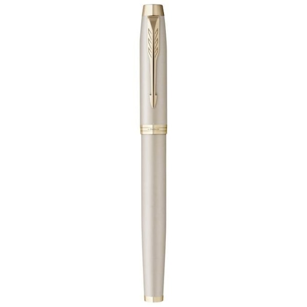 Parker IM Monokrom reservoarpenna - Champagne - Medium Spets - Blått bläck - Presentförpackning Champagne