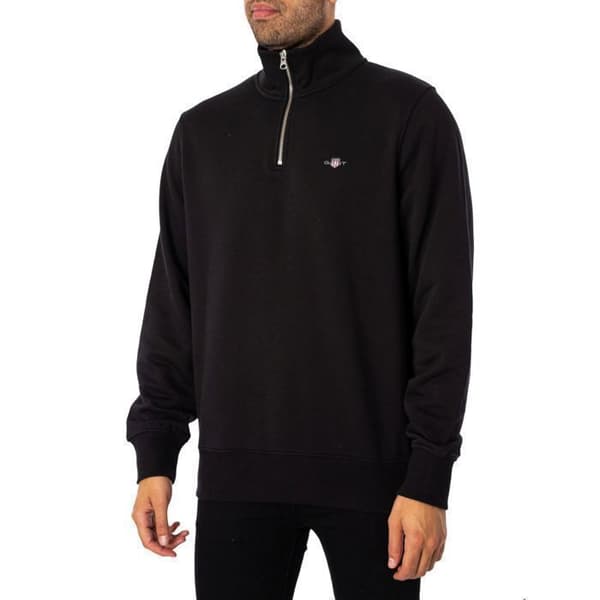 Sweatshirt med dragkedja 1/4 Regular Shield - GANT Svart XL