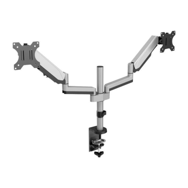 V7 2 Monitor Skrivbordsfäste - Silver - 32" - 16kg Max Silver