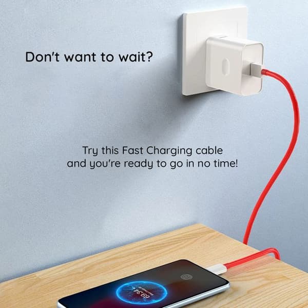 USB-C-kabel - OnePlus - DL152 - 1m - 120W - 12A - Snabbladdning Röd
