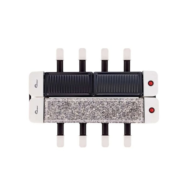 Raclettemaskin - LITE BALANS - 8502 - 8 personer - 1200W - Avtagbar platta Svart, Vit