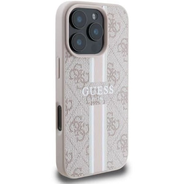 Hård skal - Guess - GUHMP16XP4RPSP - iPhone 16 Pro Max - Rosa - Tryckta ränder Rosa