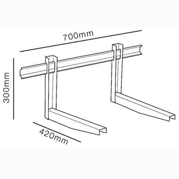Ventilation epsr420 m-y epsr420 m Universellt mini väggstöd för utomhusenheter klimatisering 420 x 300 EPSR420M