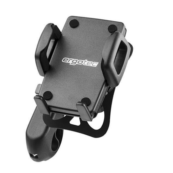 Stöd för smartphone - Ergotec - Styre fäste - Justerbar bredd 56/85mm - Plast - Svart