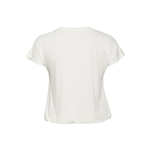 T-shirt med V-ringning för kvinnor KAFFE Curve Jena krita M