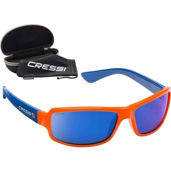 Cressi Ninja Polarized Anti UV Floating Solglasögon Orange/blå/blå spegellinser