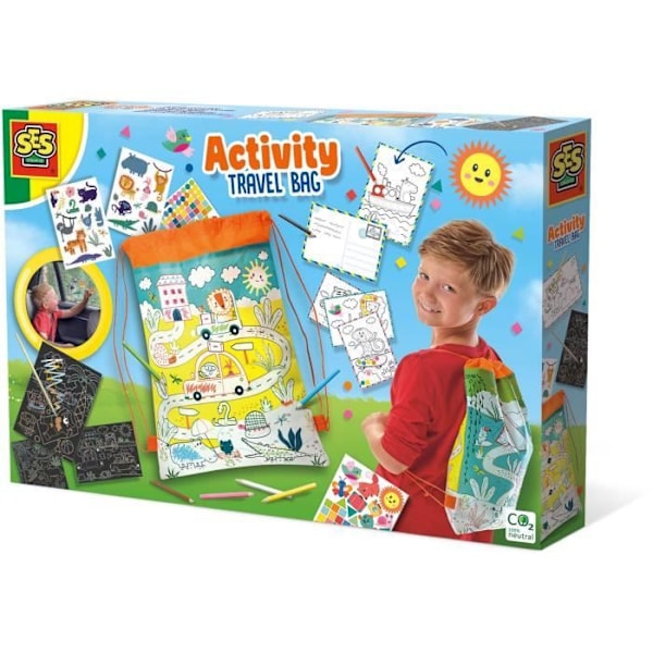 Rese- och aktivitetsväska - SES CREATIVE - Full av spel och aktiviteter för resor. Flerfärgad