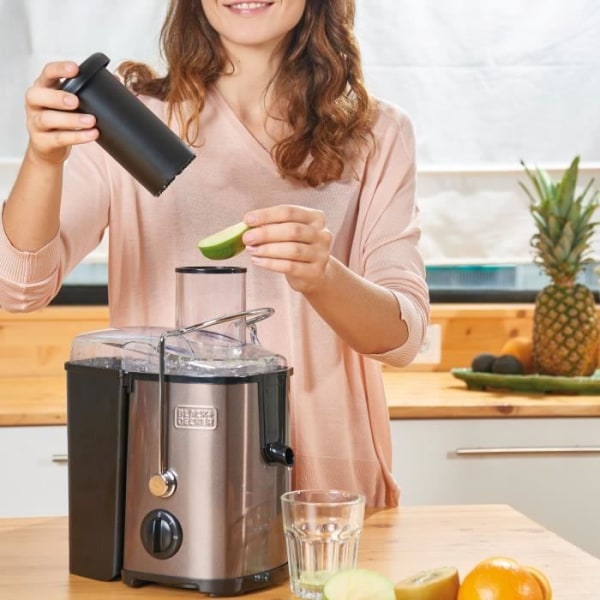 BLACK & DECKER BXJE600E juicepress - 600W - 2 hastigheter - Kompatibel med diskmaskin