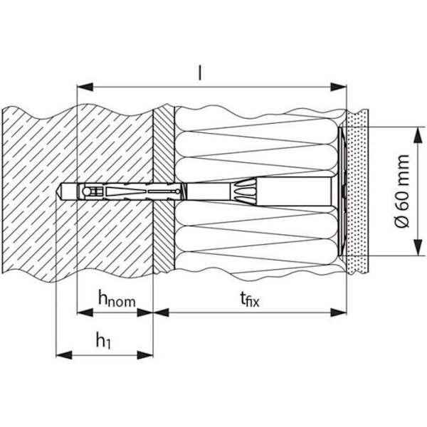 Fixering FIF-CN II fischer 546452 - För isolering upp till 340mm - 100 bitar per förpackning