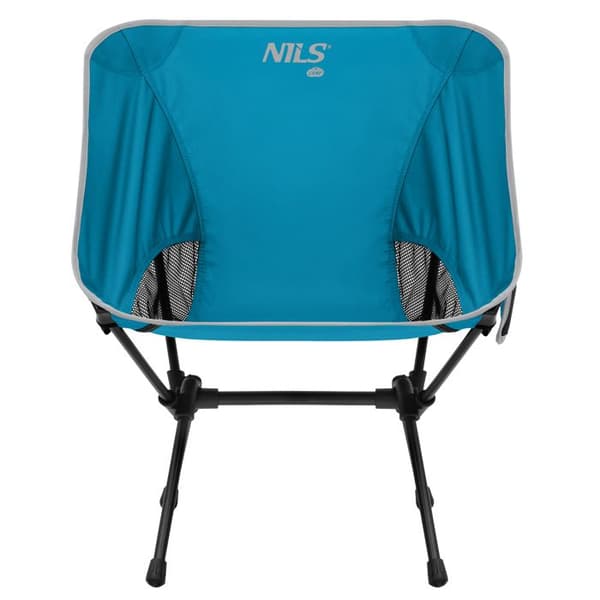 Fällbar ultralätt stol - NILS CAMP - NC3320 - Blå - 0,8 kg - Polyester 600D - PVC-beläggning - Stålramar