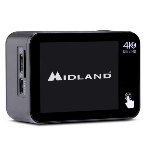 Actionkamera - MIDLAND - H9 Pro - 4K Ultra HD - Vattentålig upp till 30m - Inbyggd Wi-Fi