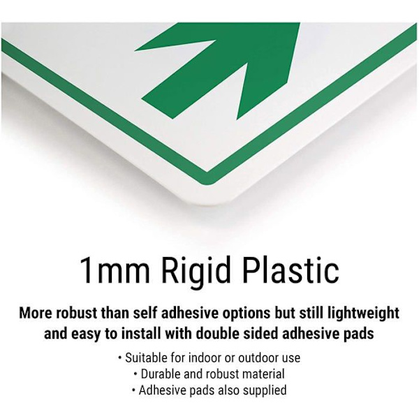 Vsafety - 57041BF-R - "Rökzonsdesignförbudsskylt, styv plast, liggande, 400 mm x 300 mm, grön