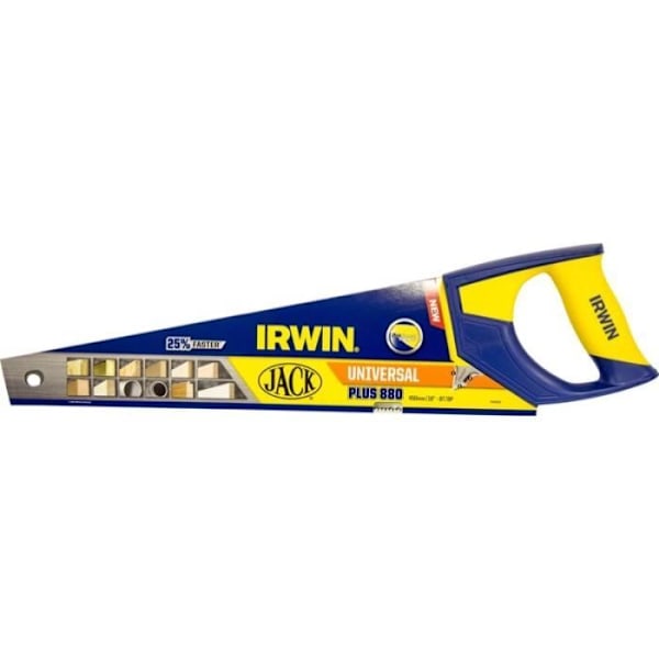 IRWIN PLUS handsåg med universalkuggar - 8TPI - 450 mm i högkvalitativt C75 stål