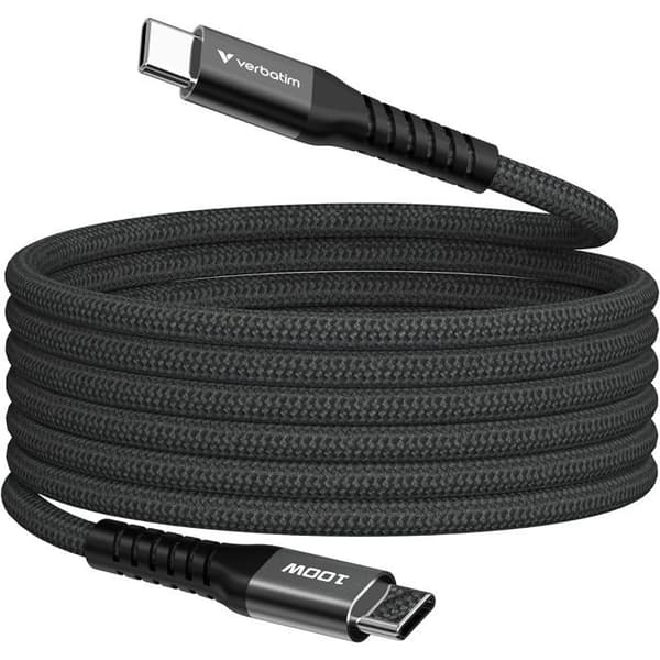 VERBATIM KABEL USB-C/USB-C 100W SVART