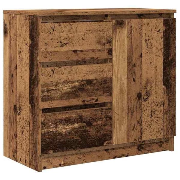 vidaXL Buffé med låda gammalt trä 71x35x65 cm träkomposit, förvaringsmöbel, buffé, entrémöbel, möbel 861578