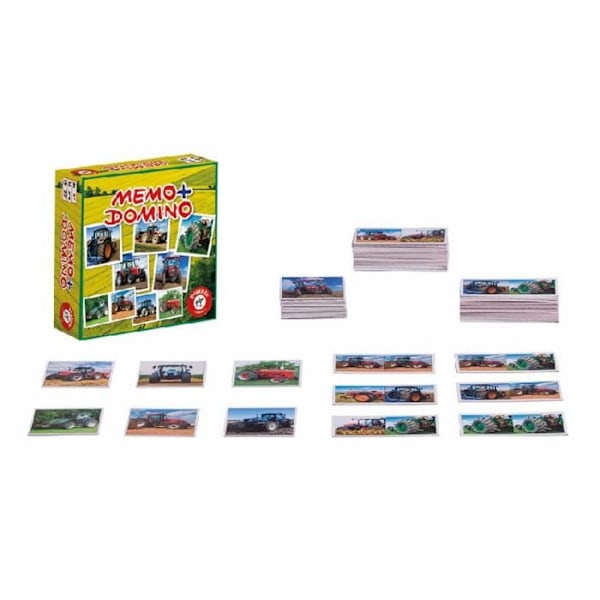 PIATNIK - Spel - Memo Domino Tractor - Flerfärgad
