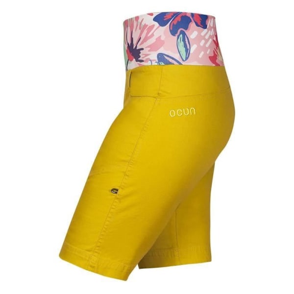 Ocun Sansa Klättershorts för kvinnor - Antik mossgul - Storlek S - Smal, bekväm passform Gul forntida mossa S