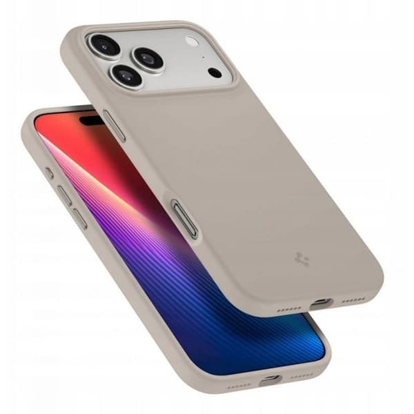 Skyddsskal - SPIGEN - iPhone 17 Pro Max - Sten (grå) - Kompatibel med MagSafe - Mjuk silikon Pierre (grå)