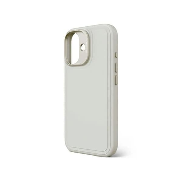 DECODED Coque Stacks silikon antimikrobiell för iPhone 16 - Kompatibel med MagSafe - Grå Grå