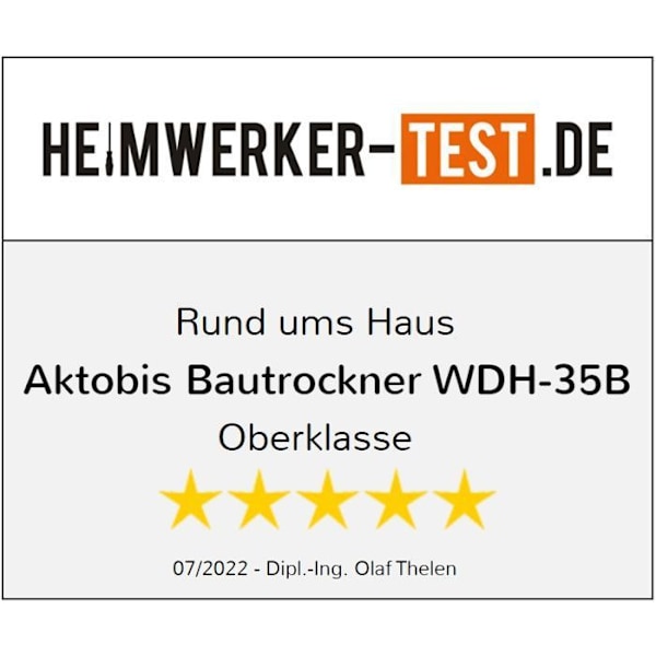 WDH-35B : Robust avfuktare 42L/dag! Ekologisk & idealisk för byggarbetsplatser/skador GRÅ-LJUS