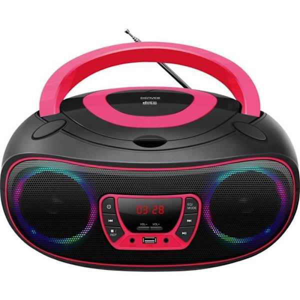 Bluetooth-högtalare - Denver - TCL-212BT - Rosa - Stereo - AUX, USB, CD rosa