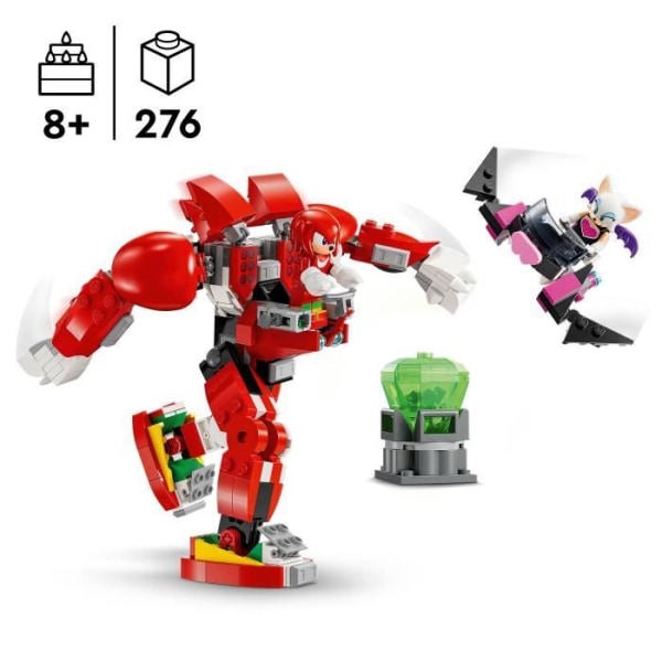 LEGO® 76996 Sonic The Hedgehog Knuckles Robot Guardian, Knuckles and Red med Master Emerald-videospelsfigurer