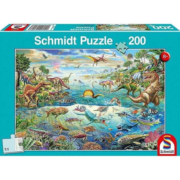 Pussel 200 bitar: Upptäck dinosaurierna