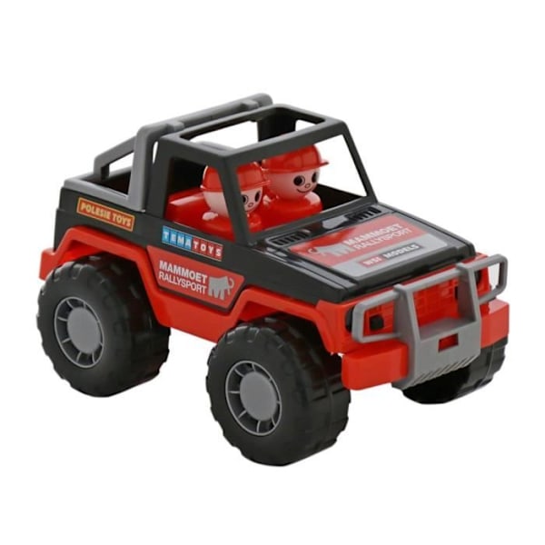 Bil - Polesie - Mammoet - Plast - Svart/Röd - 145 mm x 23,5 cm Svart röd