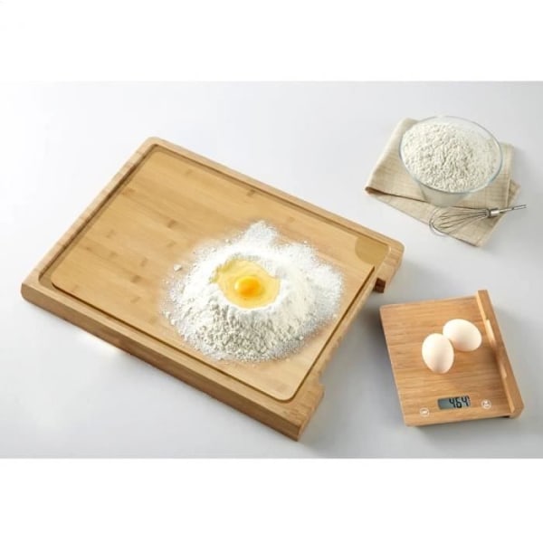 Kökset - GENERIC - Skärbräda i bambu - Integrerad våg - Tara-funktion - Nutida design Natur