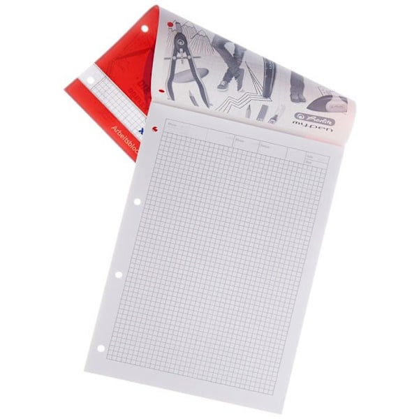 Anteckningsblock - Herlitz arkblock - 215434 - Kontorsblock Format A4/50 Quadrille Pack of 5 (Tyskland import)